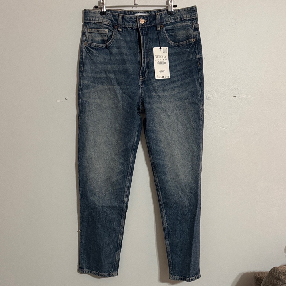 Zara High Rise Women Jeans - Dark Blue